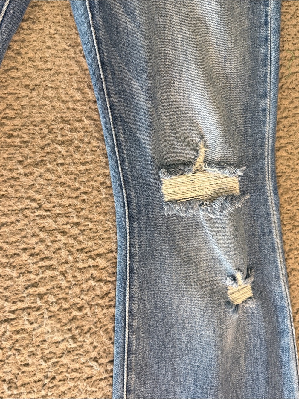 KanCan Light Wash Distressed Flare Jeans - Picture 3 of 13